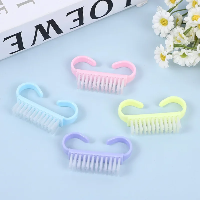 

10pcs Nail Finger Care Small Brush Nail Plastic Remove Dust Colour Pedicure UV Gel Polish Clean Soft File Professionals Brush