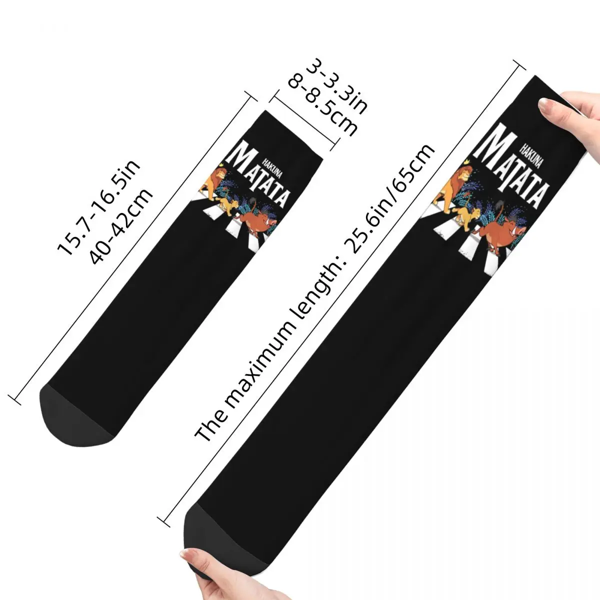 New Men\'s Socks Harajuku The Lion King Matata Road Cartoon Sock New Graphic Women Stockings Spring Summer Autumn Winter