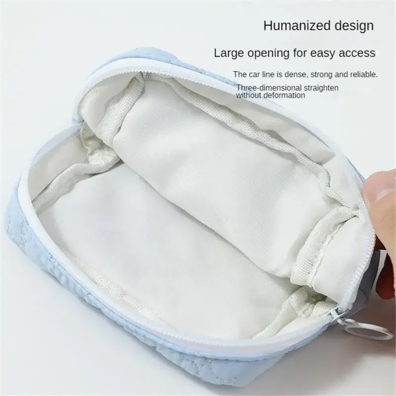 Women Flower Sanitary Napkin Storage Pouch Polyester Cotton Period Bag Flower Design Makeup Bags Travel Storage Bag