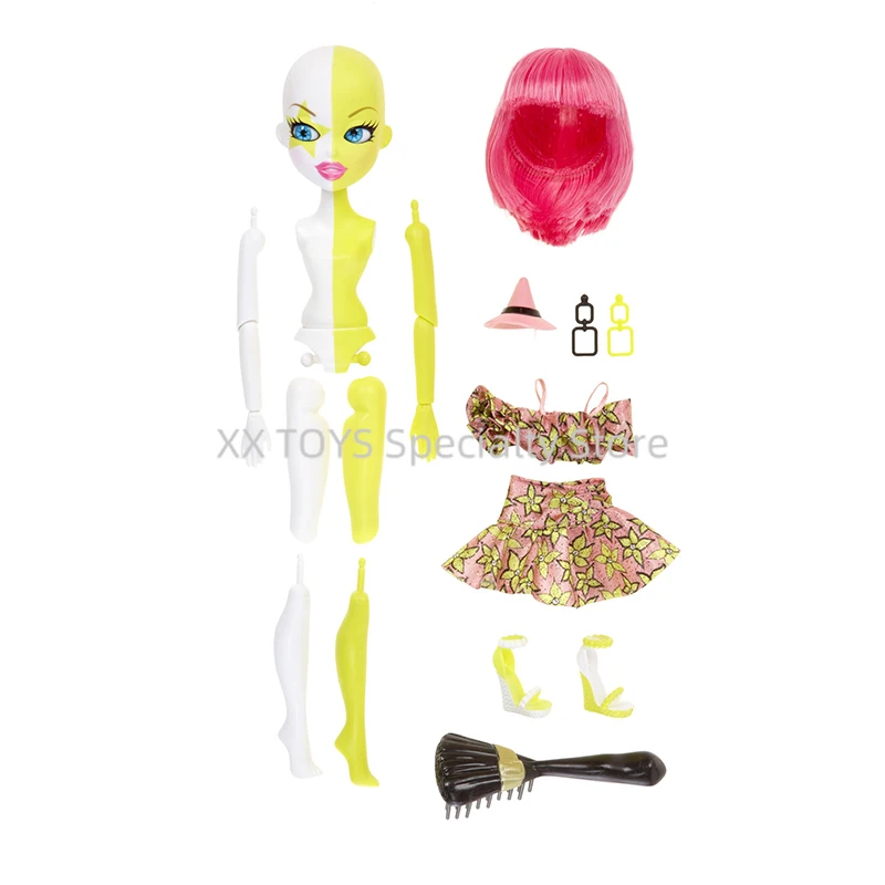 Bratzillaz House of Witchez Back To Magic Doll Illiana Honesty Glam Gets Wicked Switch-A-Witch Doll DIY Design Doll Girl Gifts