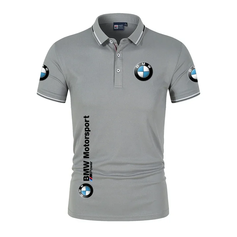 BMW-Camiseta de carreras de motos para hombre, Polo de manga corta de verano para hombre, Top de moda 2025