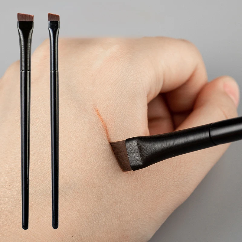 

New 2pcs/set Brow Contour Brush Eyebrow Eyeliner Brush Portable Small Angled Eyebrow Liner Brush Women Makeup Cosmetic Tools