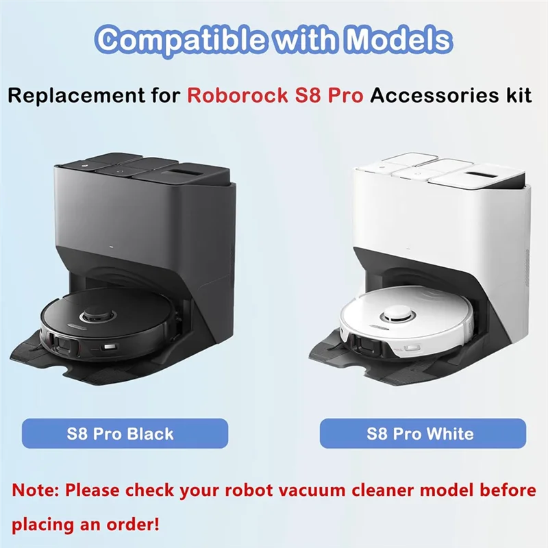 BISM Per Roborock S8 Pro Ultra Parti di ricambio Kit di accessori Aspirapolvere robot