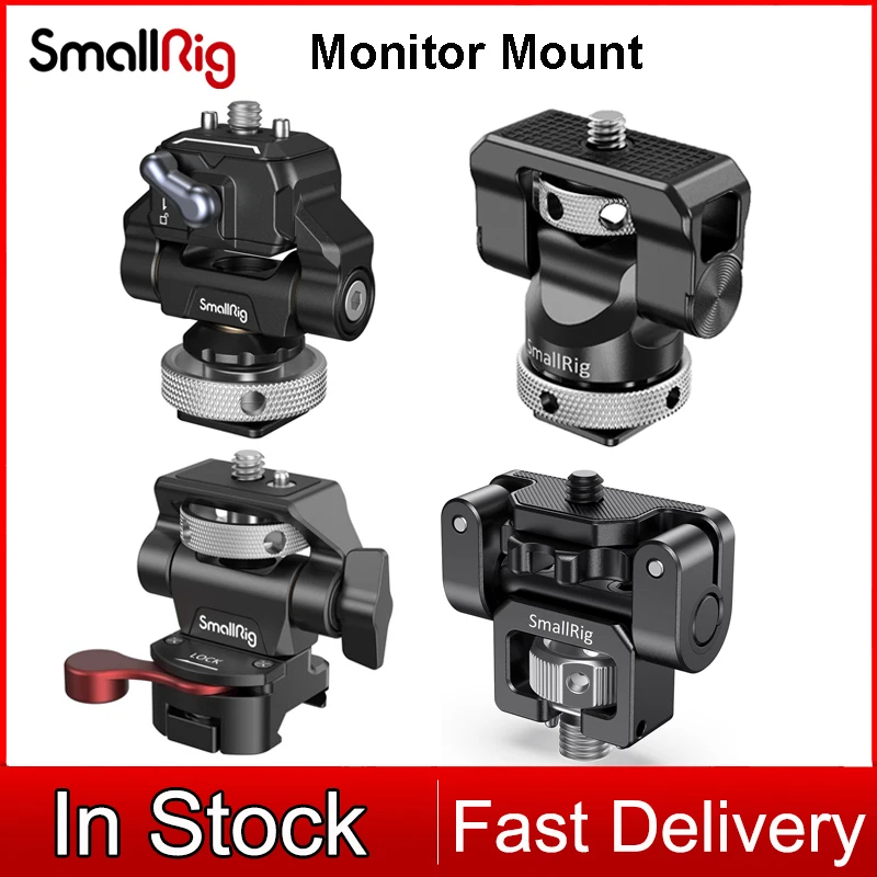 

SmallRig Adjustable Quick Release Monitor Mount with Cold Shoe / 1/4"-20 Screws Mount / Arri Screws /ANTO Rail Mount