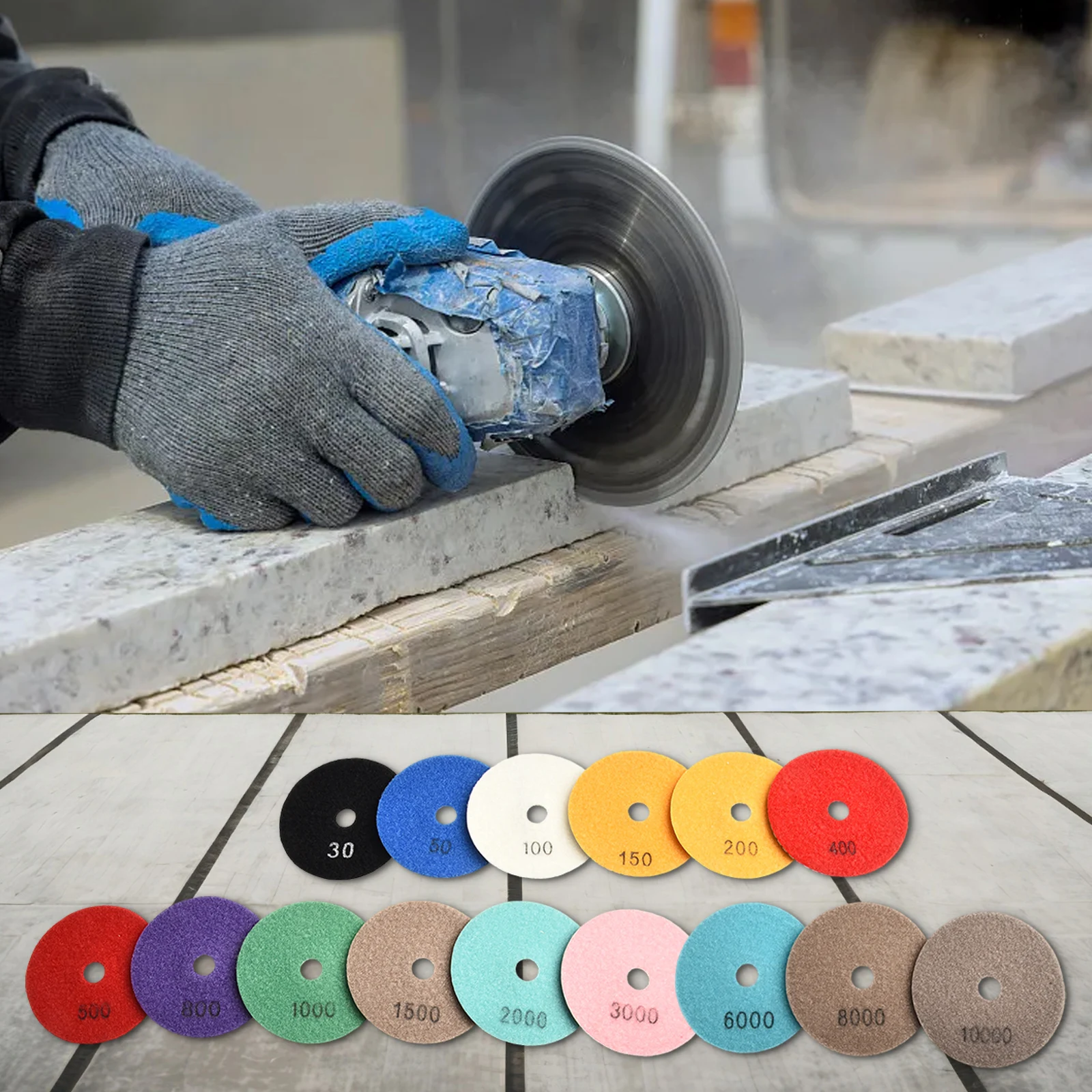 PCS for granite Marble Concrete Marble Polishing Concrete for granite Marble Countertop Floor Polisher Glossy Surfaces