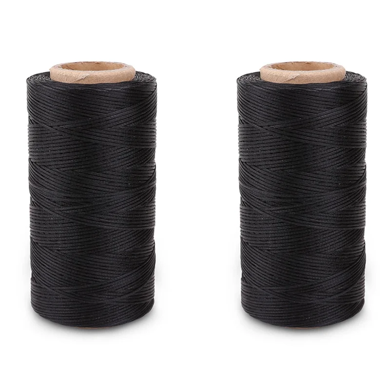 ABFS 2X Flat Wax Wire Coil 260M Leather Leather DIY DIY Black