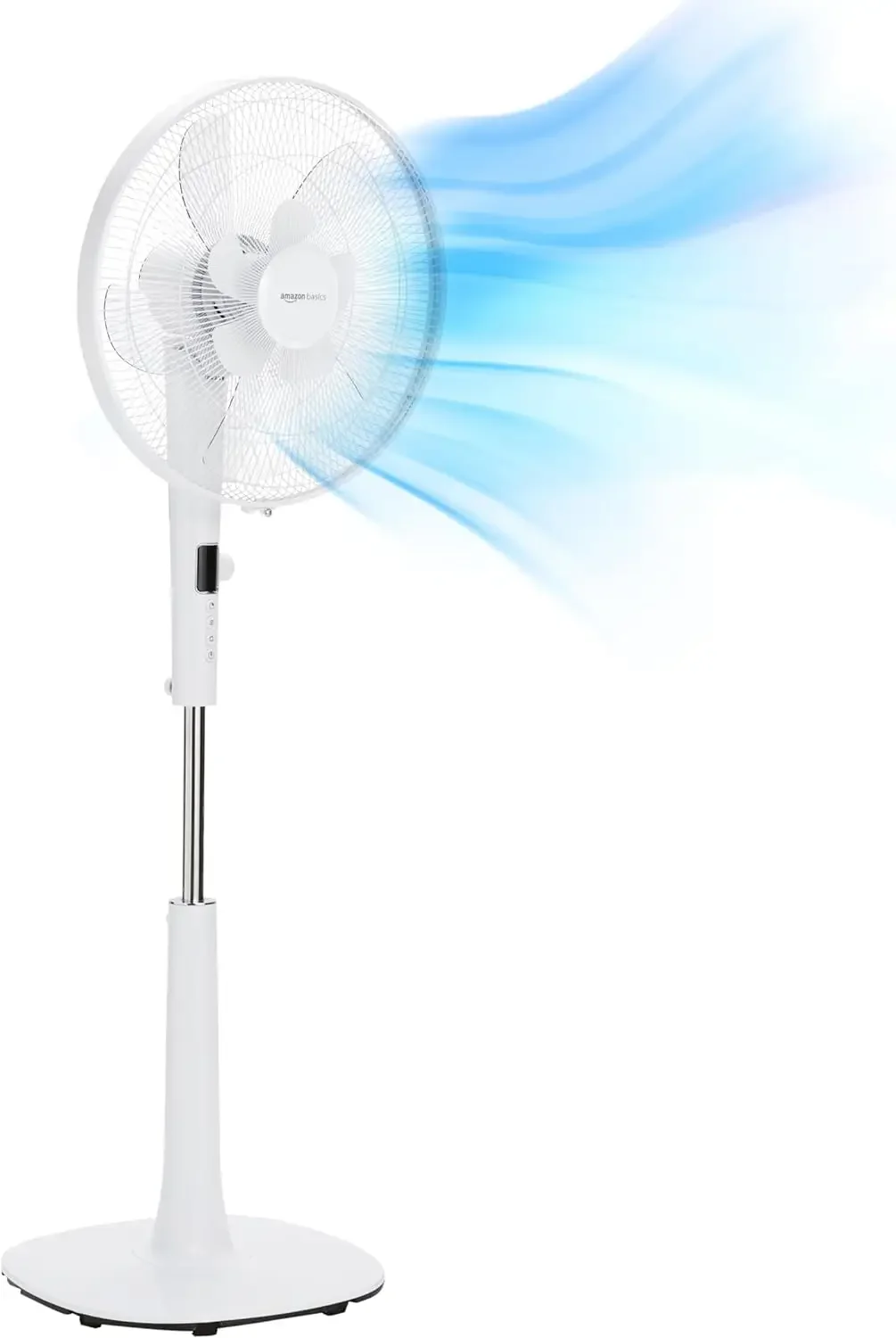 

16-Inch Pedestal Floor Fan: Quiet & Energy-Efficient DC Motor w/12 Speeds Oscillating Blades, Remote Control Timer, Tilted Head