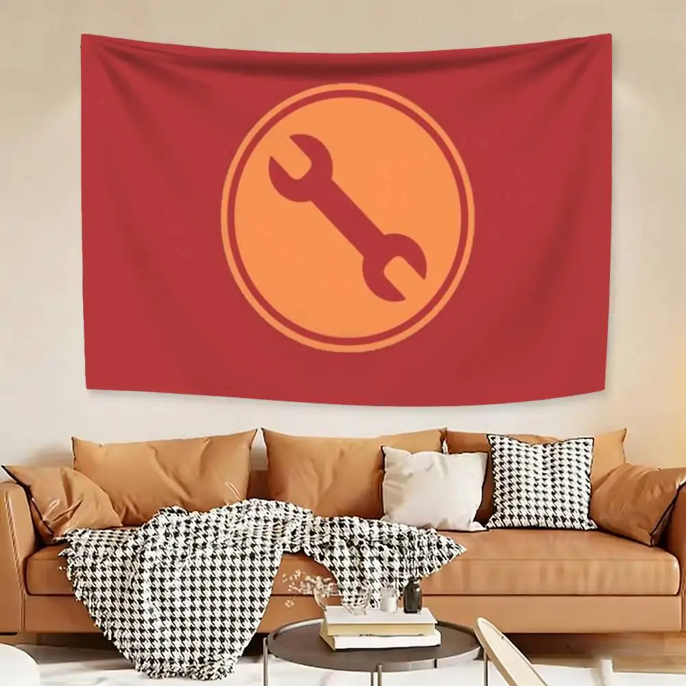 TF2 RED engineer spy pyro Flags Wall Hanging Background Art Banner for Bedroom Home Outdoor Decor