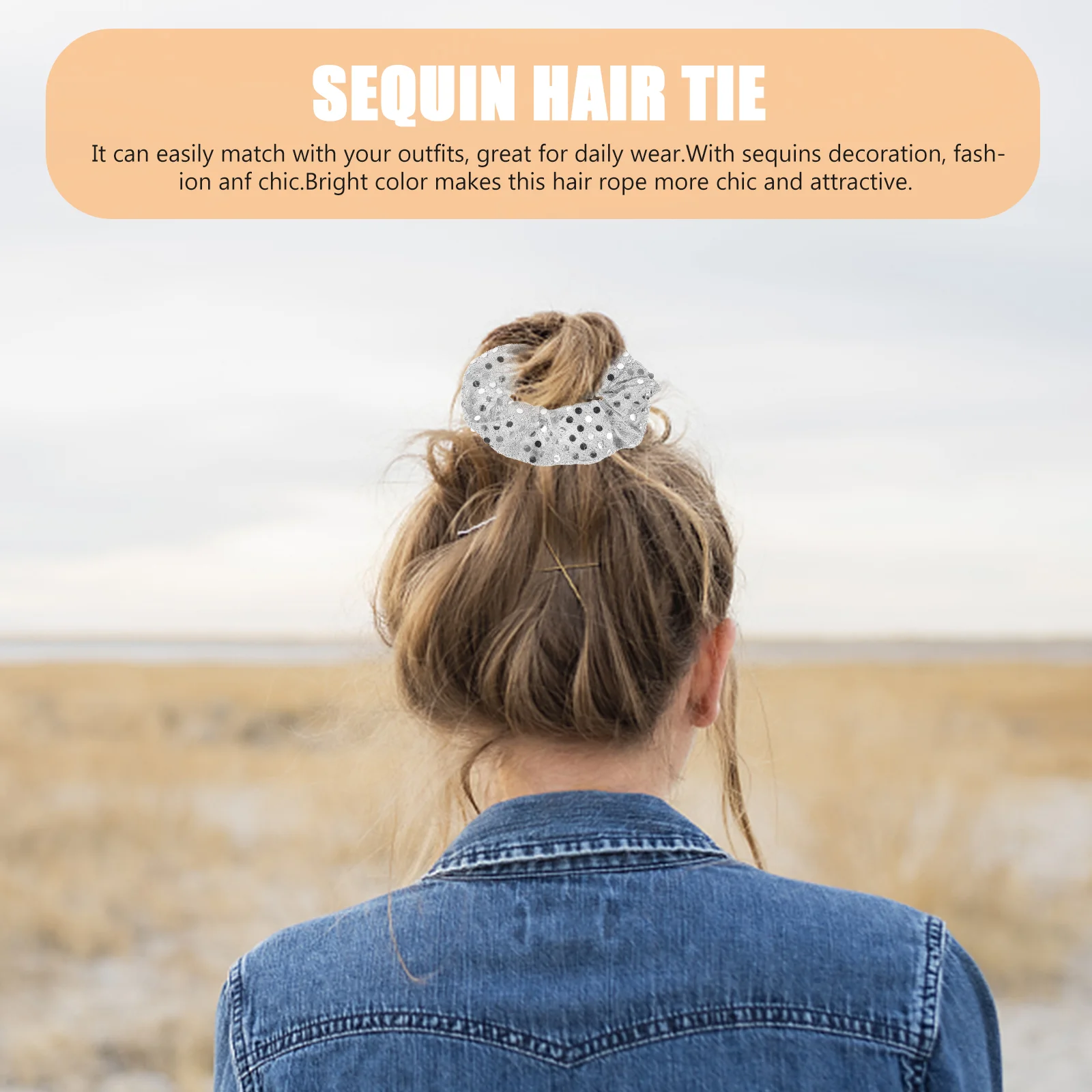 Hair Accessory for Girls Elastic Tie Ponytail Women's Large Scrunchies Accessories