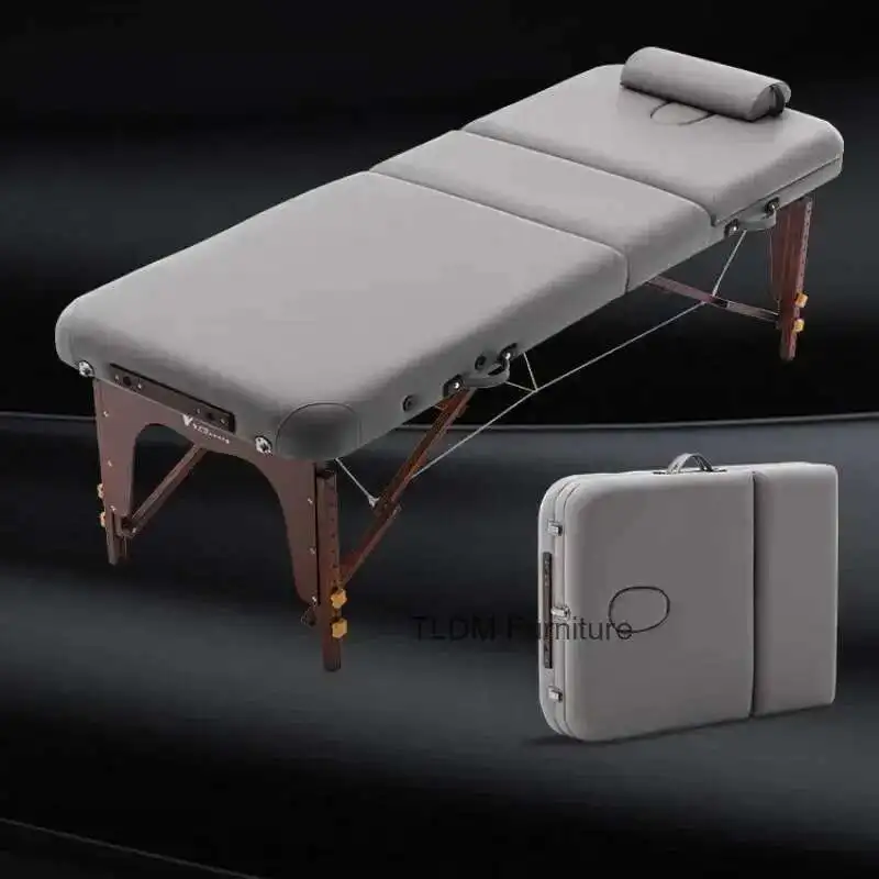 

Speciality Folding Massage Table Beauty Tattoo Bed Portable Spa Nordic Salon Wooden Massage Beds Commercial Salon Furniture f l