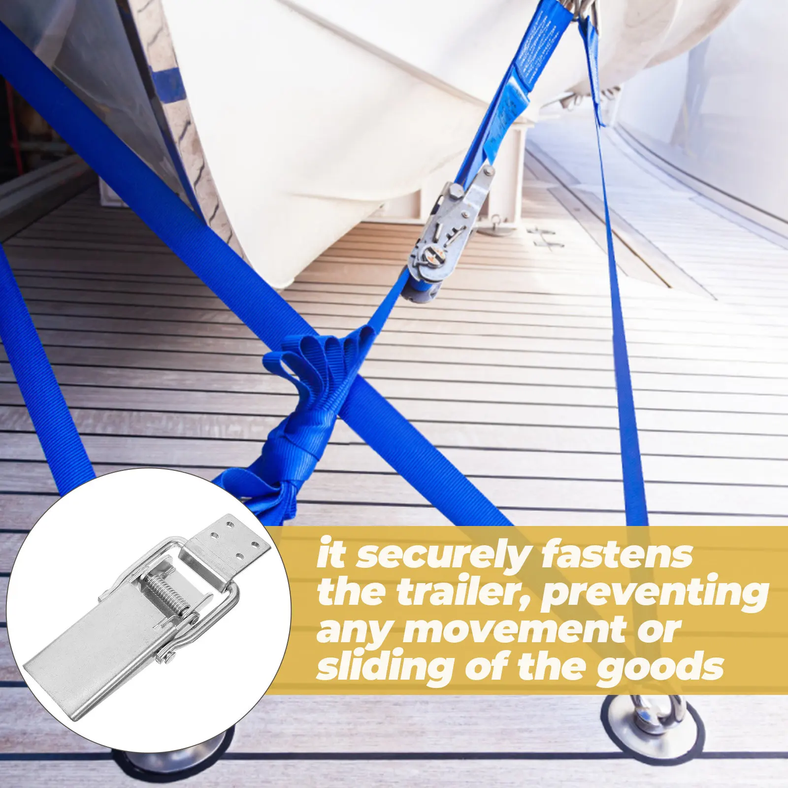Heavy Duty Trailer Latch Locking Accessory Metal Hasp Secure Trailer Door Lock Coupler Pin Clip for Cargo Safety