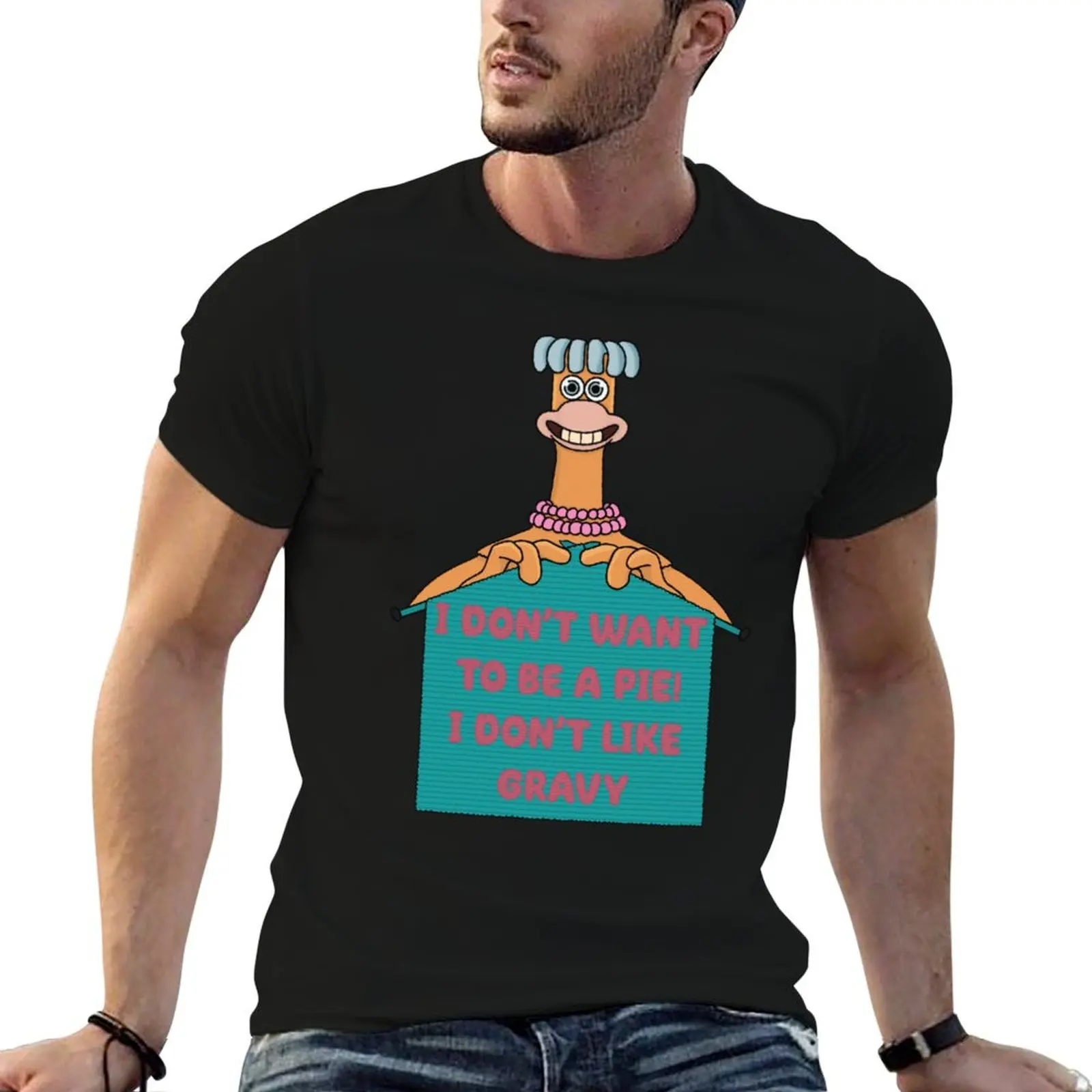 Camiseta de tricô Chicken Run Babs roupas de verão gráficos vintage roupas plus size camisetas slim fit para homens