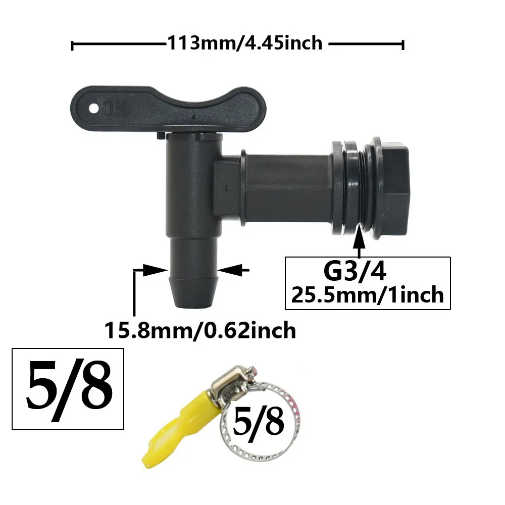 3/4" IBC Tank Wasserhahn Adapter Grobgewinde S60 auf 5/8" Schlauch Anschluss Ventile Armaturen Garten Wasser Tanks Wasserhahn Ersatz – Detail 5