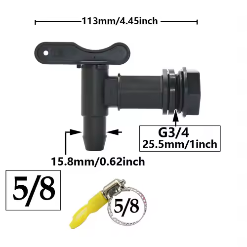3/4" IBC Tank Tap Adapter Coarse Thread S60 to 5/8" Hose Connector Valves Fittings Garden Water Tanks Faucet Replacement - Image 7