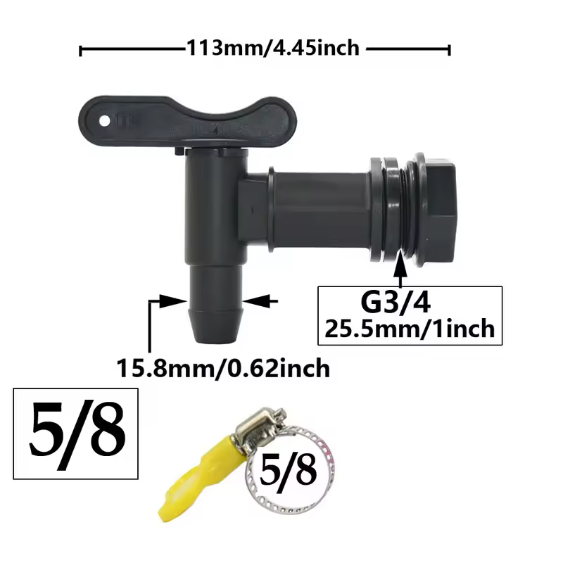 3/4" IBC Tank Tap Adapter Coarse Thread S60 to 5/8" Hose Connector Valves Fittings Garden Water Tanks Faucet Replacement - Image 7