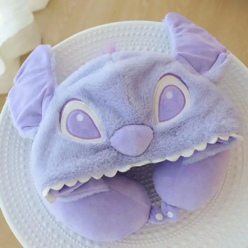 Diseny Cute Stitch Alien U-Shaped Pillow Neck Pillow Cartoon Lunch Break Pillow Neck Pillow Car Airplane Sleeping Travel Pillow view 4