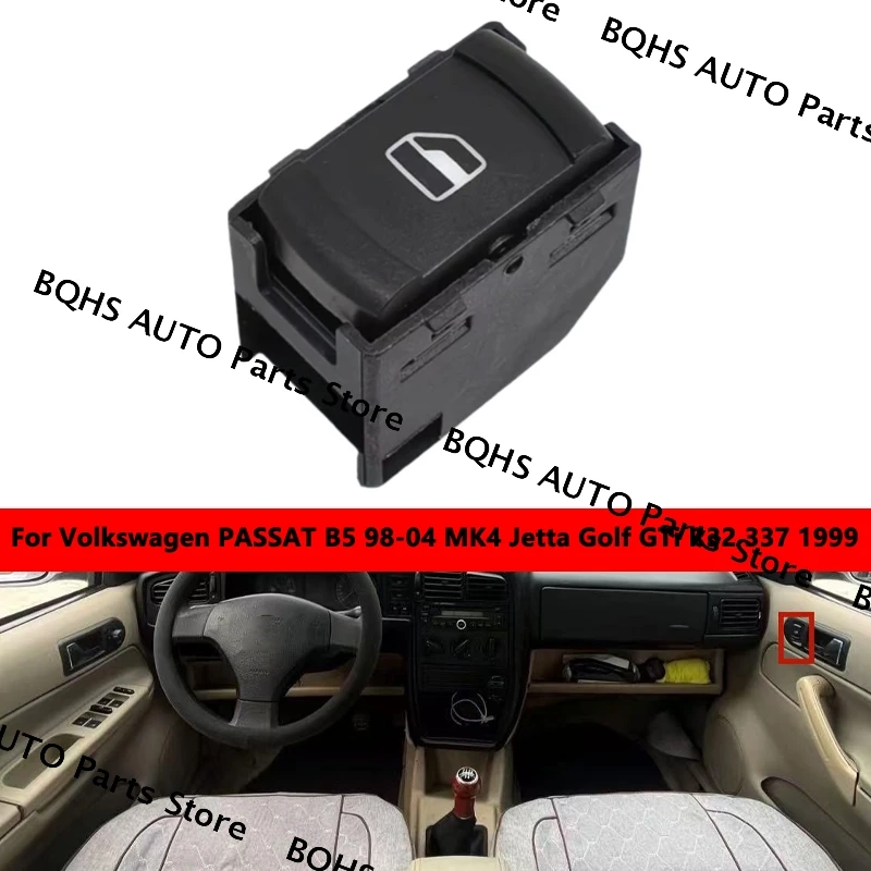 

1J0959855 Кнопка включения стеклоподъемника автомобиля для Volkswagen PASSAT B5 98-04 MK4 Jetta Golf GTi R32 337 1999