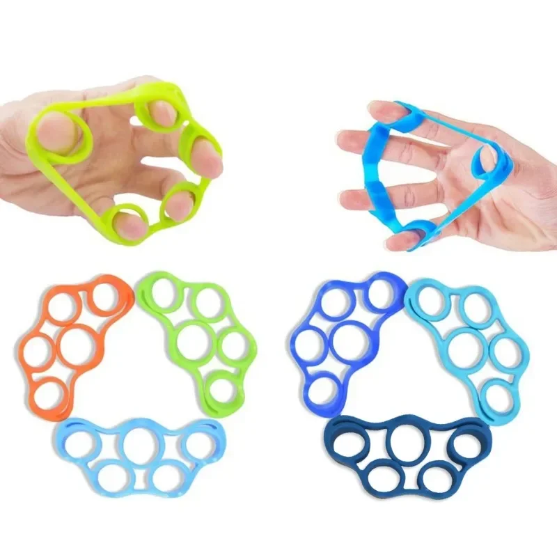 Hand Gripper Silicone Finger Expander Exercise Hand Grip Wrist Strength Trainer Finger Exerciser Resistance Bands Fitness