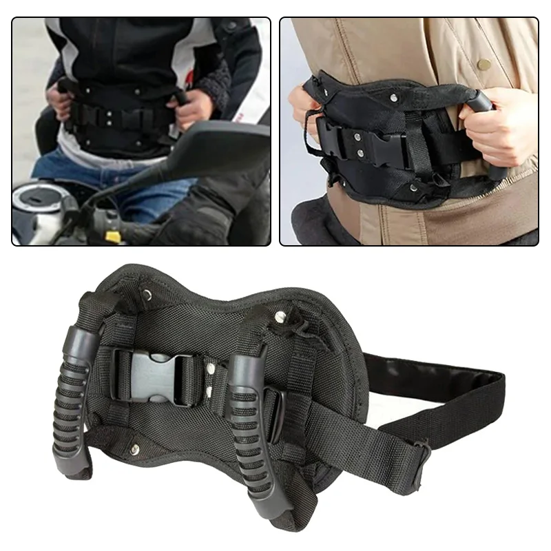 

Motorcycle Scooters Passenger Safety Belt Back Seat Grip Grab Handle Non-Slip Strap Bikes ATVs Universal Fit Seat Strap For Kids