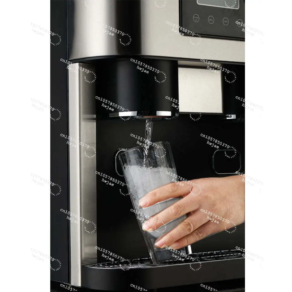 18kg Capacity 2l Water Tank 1kg Ice Bin Lcd Touch Screen Portable Countertop Ice Maker With Cold Water Dispenser Crushed Ice