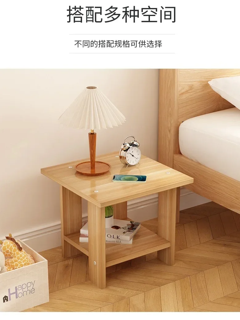 Simple Bedside table Solid Wood Nightstands Double-Layer Night table Living Room Sofa Side Table Modern Home furniture Bedroom