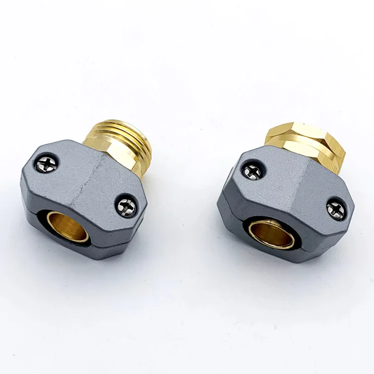 Zinc aluminum 5/8-3/4 inch garden hose connector water pipe connector repair device male and female connector set