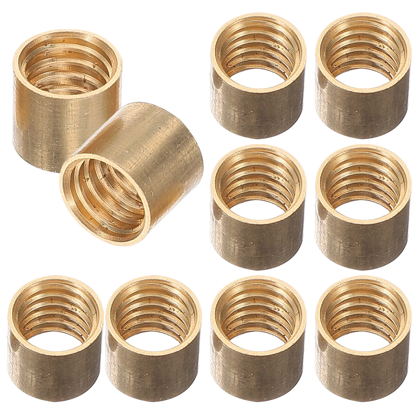 

10 Pcs Pool Ferrules Replacement Brass Tips Durable Smooth Surface Billiard Supplies Table Stick Fixing Parts
