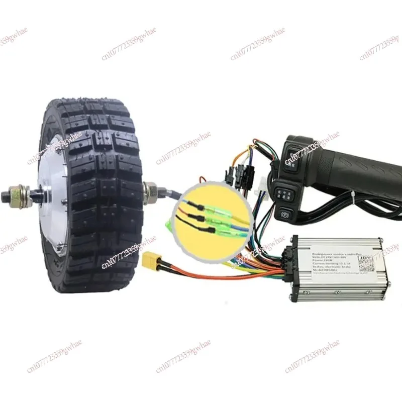 8 Inches 24V DC Toothed Brushless Wheel Motor at Low Speed High Torque Robot Diners Tools Track Electric Car