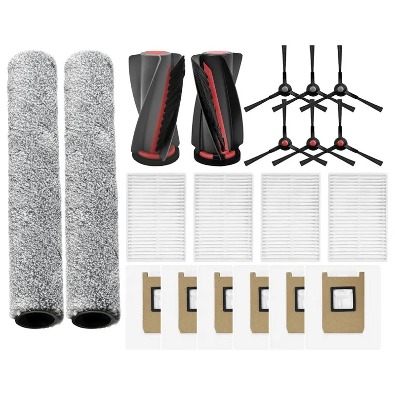 

WHYY-For Eufy Omni C28/Eufy C28 Robot Vacuum Cleaner Accessories,1 Roller Brush,2 Roller Mop,4 Filter,6 Side Brush,6 Dust Bag
