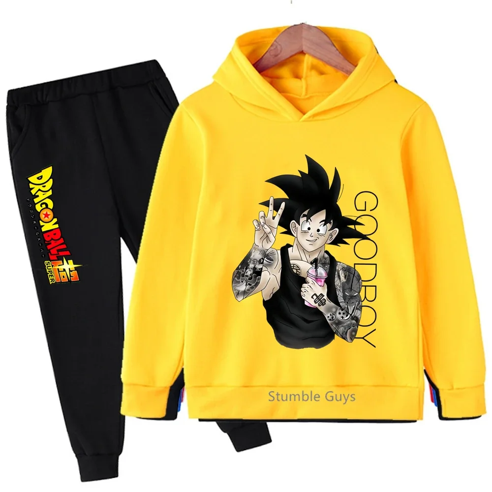 

Dragon Ball Hoodie Set Kids Autumn Anime Goku Sweatshirts Trucksuit Fashion Casual Boys Girls Wear​