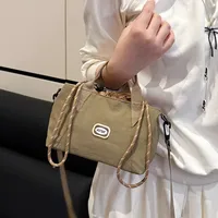 2025 New! Fashionable Versatile Nylon Shoulder Bag - Anti-Splashing Large Capacity Small Square Messenger