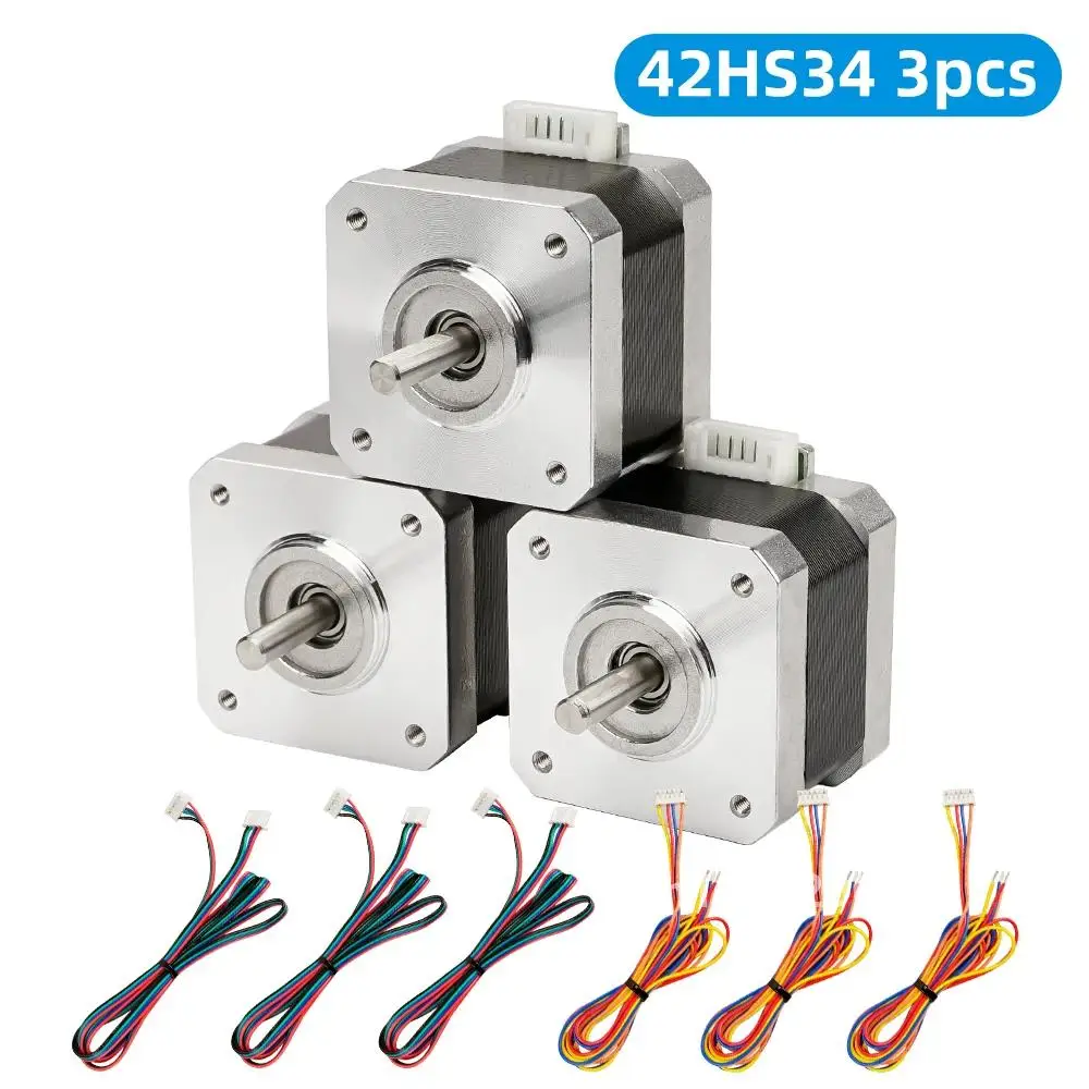 Nema 17 34mm stepper motor 42 motor 2.5kg.cm Single Axis 42HS34 for 3D Printer Printing 1.2A D shaped shaft