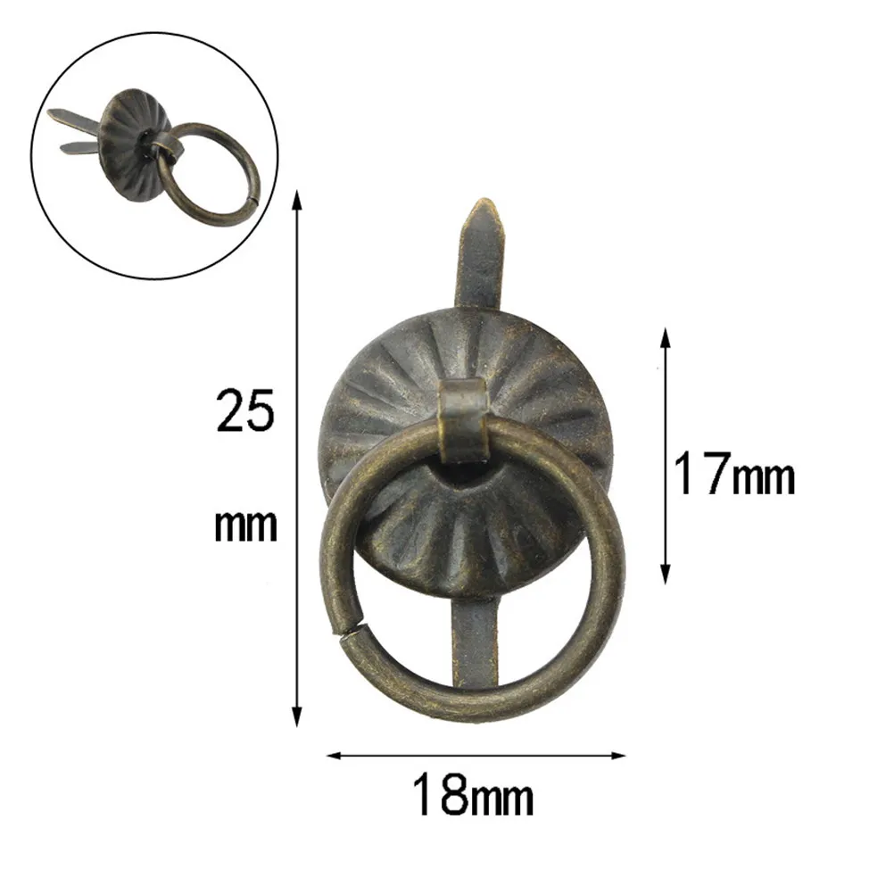 

50Pcs Iron Cabinet Pull Handles Vintage Round Door Knobs for Drawer Wardrobe Cupboard TV Cabinet Bar Hotel Bathroom Home Decor