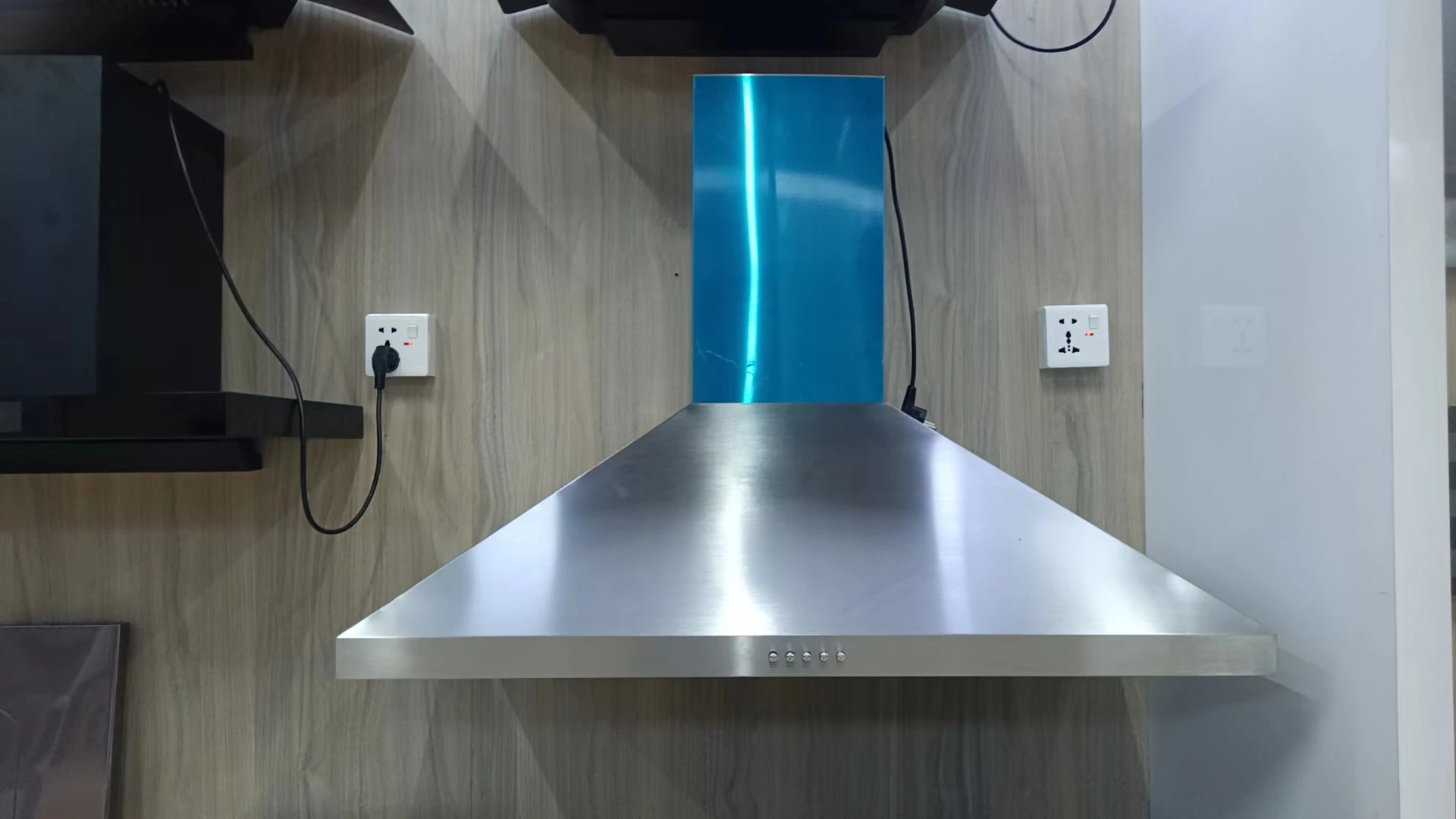 المظلة شفاط المطبخ جدار فولاذي مقاوم للصدأ شفاط المطبخ 60/90 سنتيمتر تصميم نحيف الحائط المطبخ المدى العادم 220 فولت 50/60 هرتز