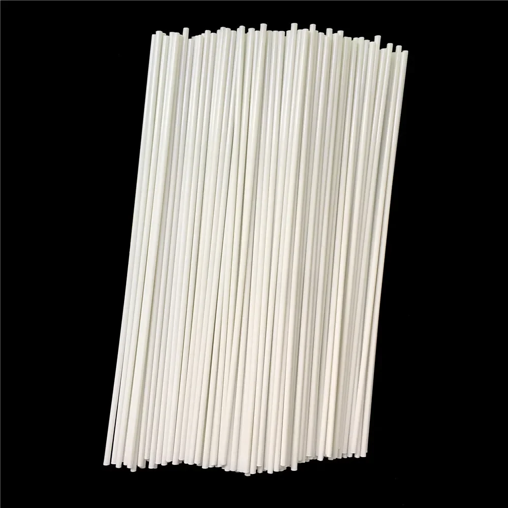 0.5-10mm White Round Stick ABS Plastic Model Toy Length 50cm Sand Table DIY Diorama Landscape Architecture Trains