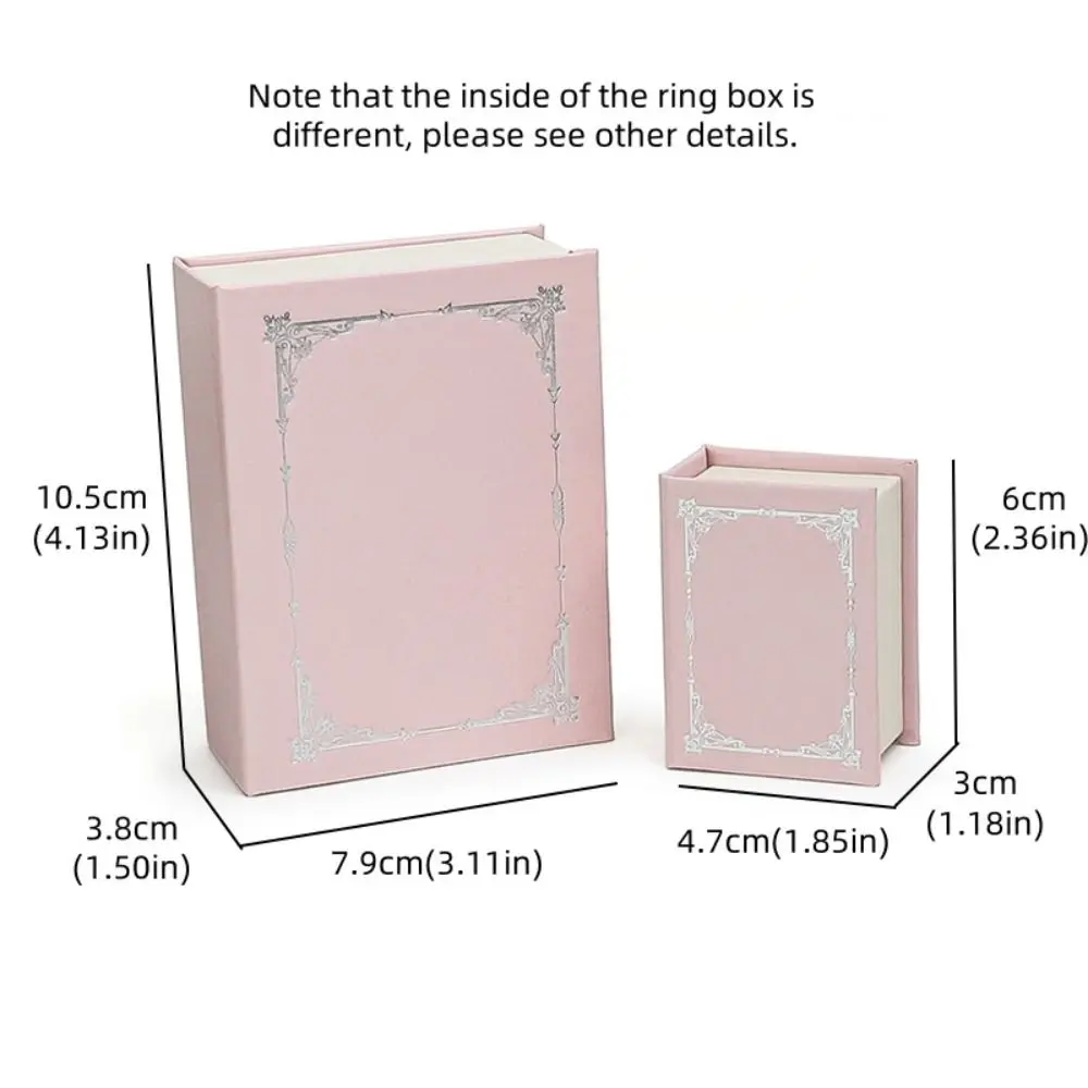 Novelty Book Shaped Jewelry Box Magnetic Closure Necklaces Jewelry Storage Box Portable Flip Cover Jewelry Displasy Holder