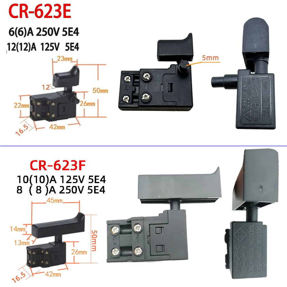 Miniature Power Tool Switch Speed Control Trigger Button for Electric Hammer Impact Drill Polishing Cutting Machine Accessories