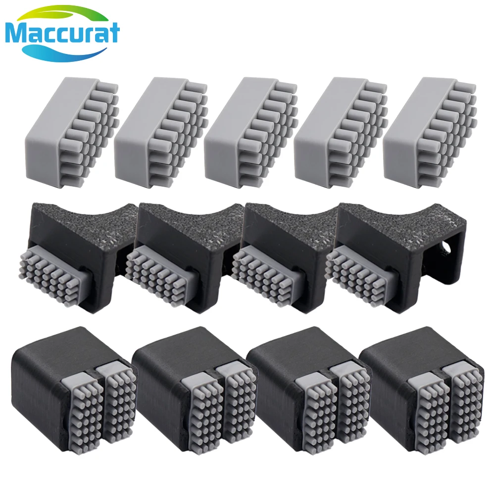 For Bambu Lab X1 P1S Series Nozzle Brush BambuLab Wiper Silicone Brush Mounted Scrubbers Print Head Cleaner Printer Head Wiping