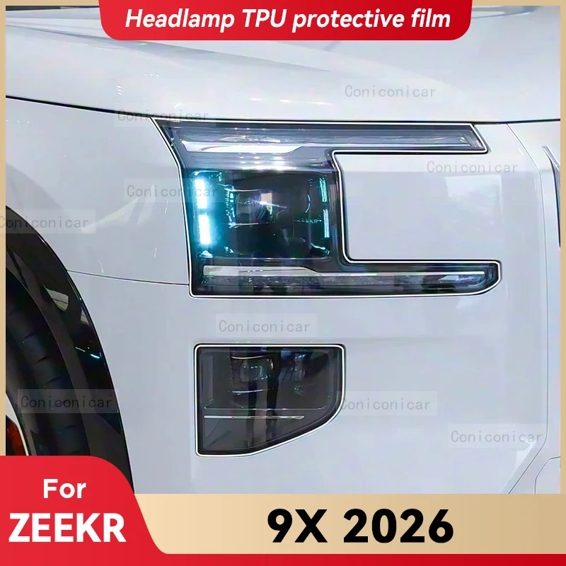 

Защитная прозрачная пленка из ТПУ для фар ZEEKR 9X 2026, тонировка передних фар, наклейка для изменения цвета, аксессуары