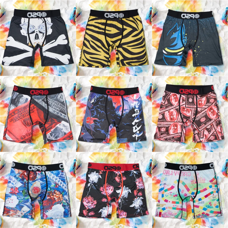 Sexy Men Boxer Underwear Breathable Mens Boxershorts Men\'s Panties Underpants Plus Size Fashion Printed Man Boxers Briefs Trunks