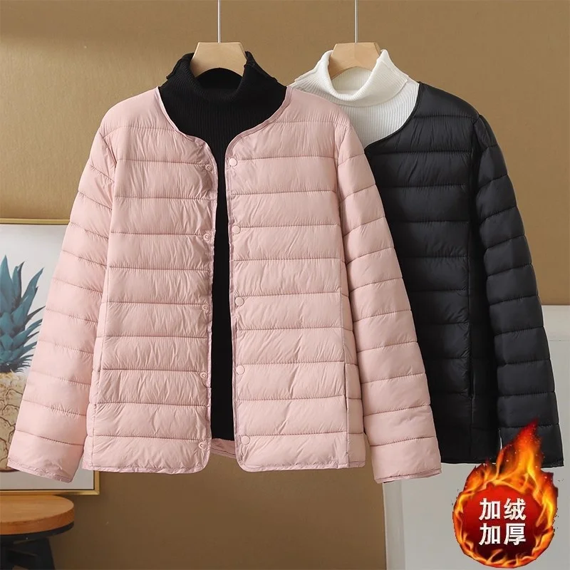 

Женская куртка с хлопковой подкладкой, осень-зима, большой размер, корейский стиль, новинка 2025, художественный легкий и тонкий топ для теплого пальто w1212