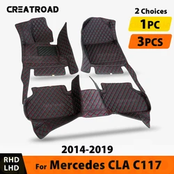 Car Floor Mats For BENZ CLA class C117 Sedan 2014 2015 2016 2017 2018 2019 Custom foot Pads carpet cover interior accessories