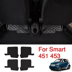 Car Seat Bottom Underfoot Floor Pad PU Leather Antifouling Carpet Floor Mat For Mercedes Smart 451 453 Fortwo Car Accessories