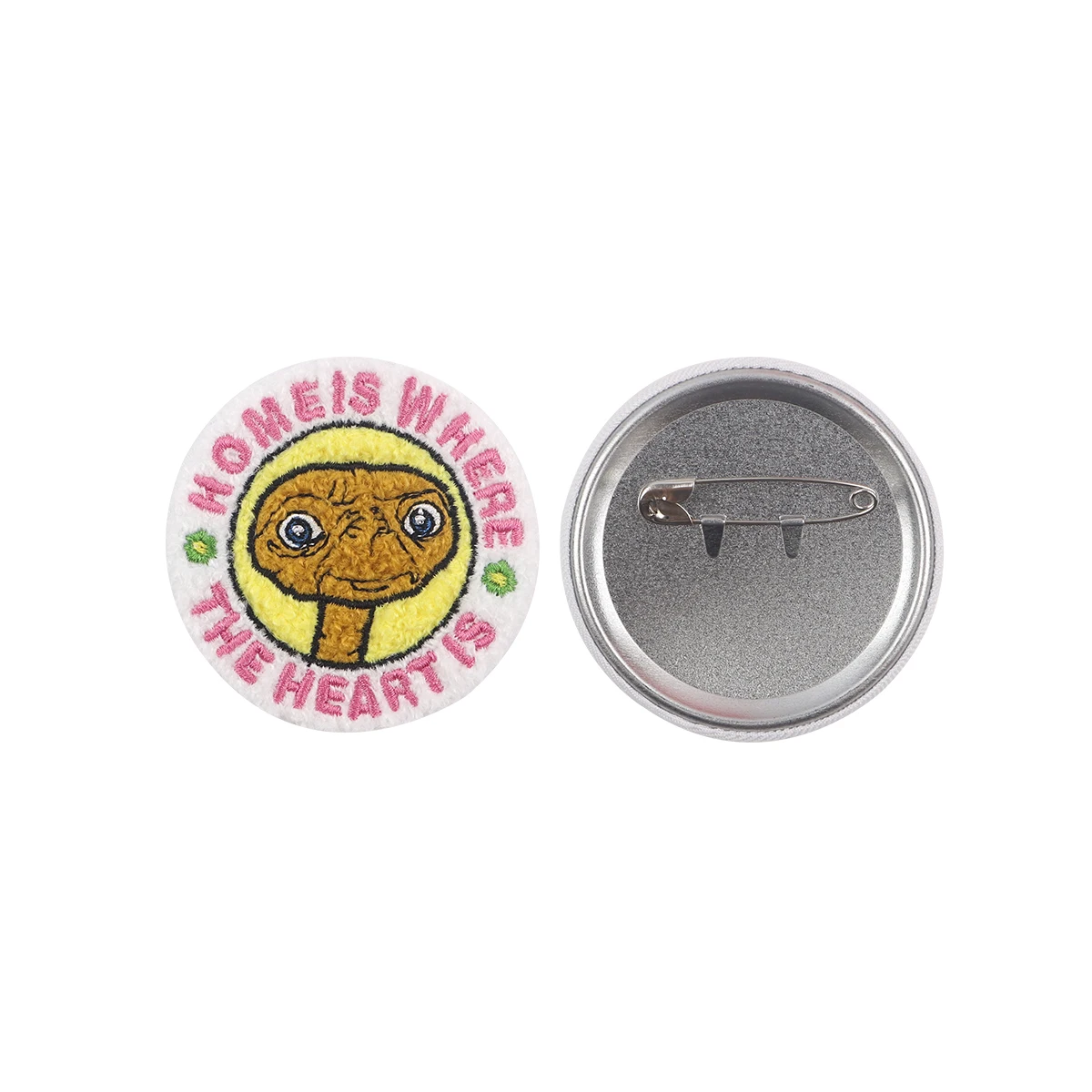 Alien Tinplate Pin Button Brooch Kawaii Quotations Towel Embroidery Badges Lapel Clothes Backpack Jewelry Girls Gift