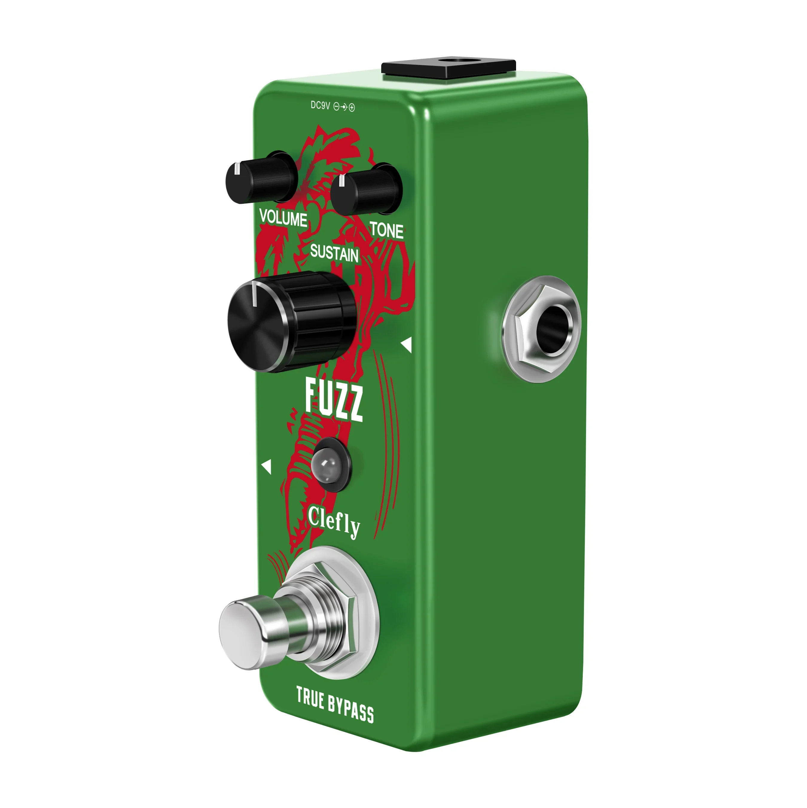 Electric pedał efektów gitarowych Fuzz True Bypass mały rozmiar rozmyta świetna obudowa metalowa Megadath