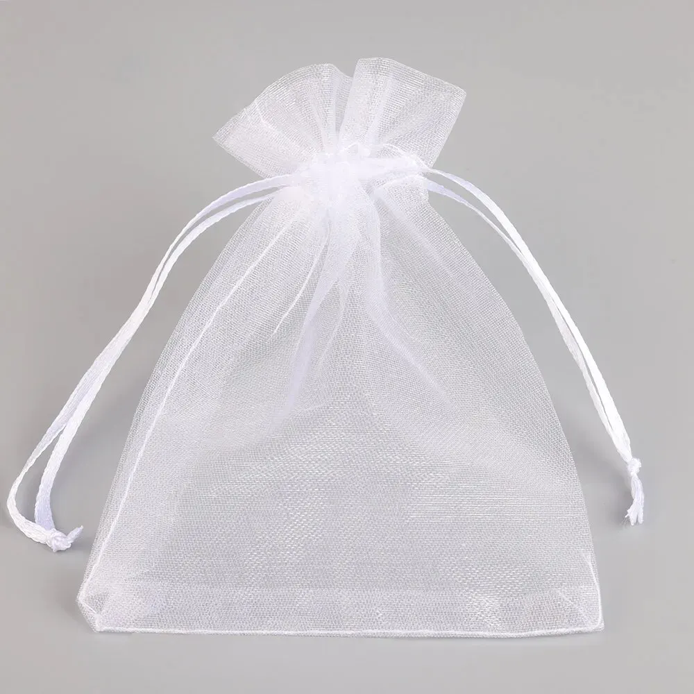 50pcs/lot 24 Colors Organza Bag For Jewelry Drawstring Pouches For Wedding Christmas Candy Gift Bags Jewelry Packing