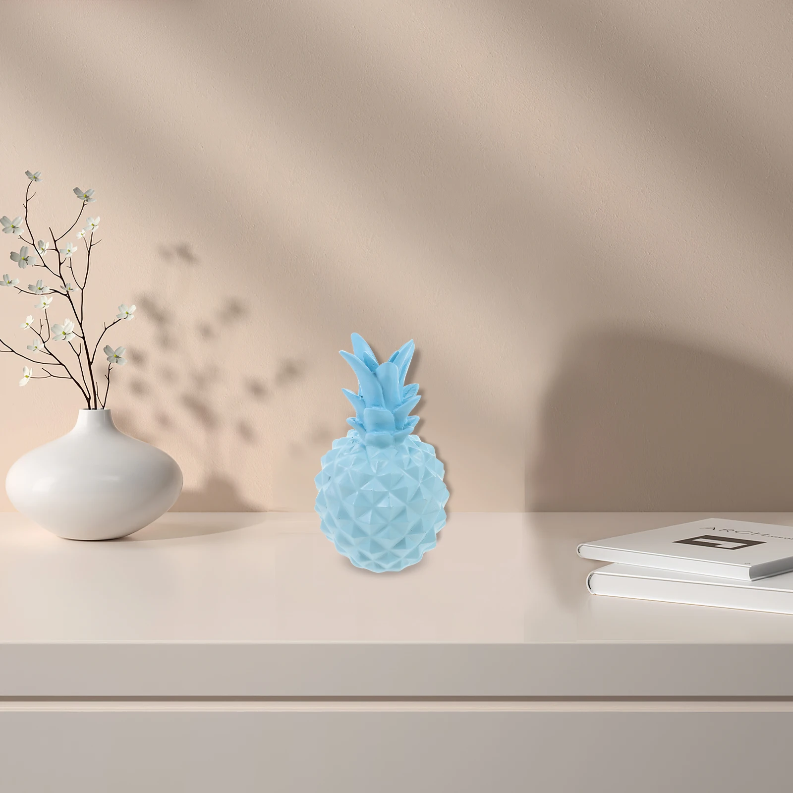 

Nordic Style Ornaments Birthday Gift Pineapple Table Decor Sculpture Props Centerpiece for Decorations Home Resin Statue Office