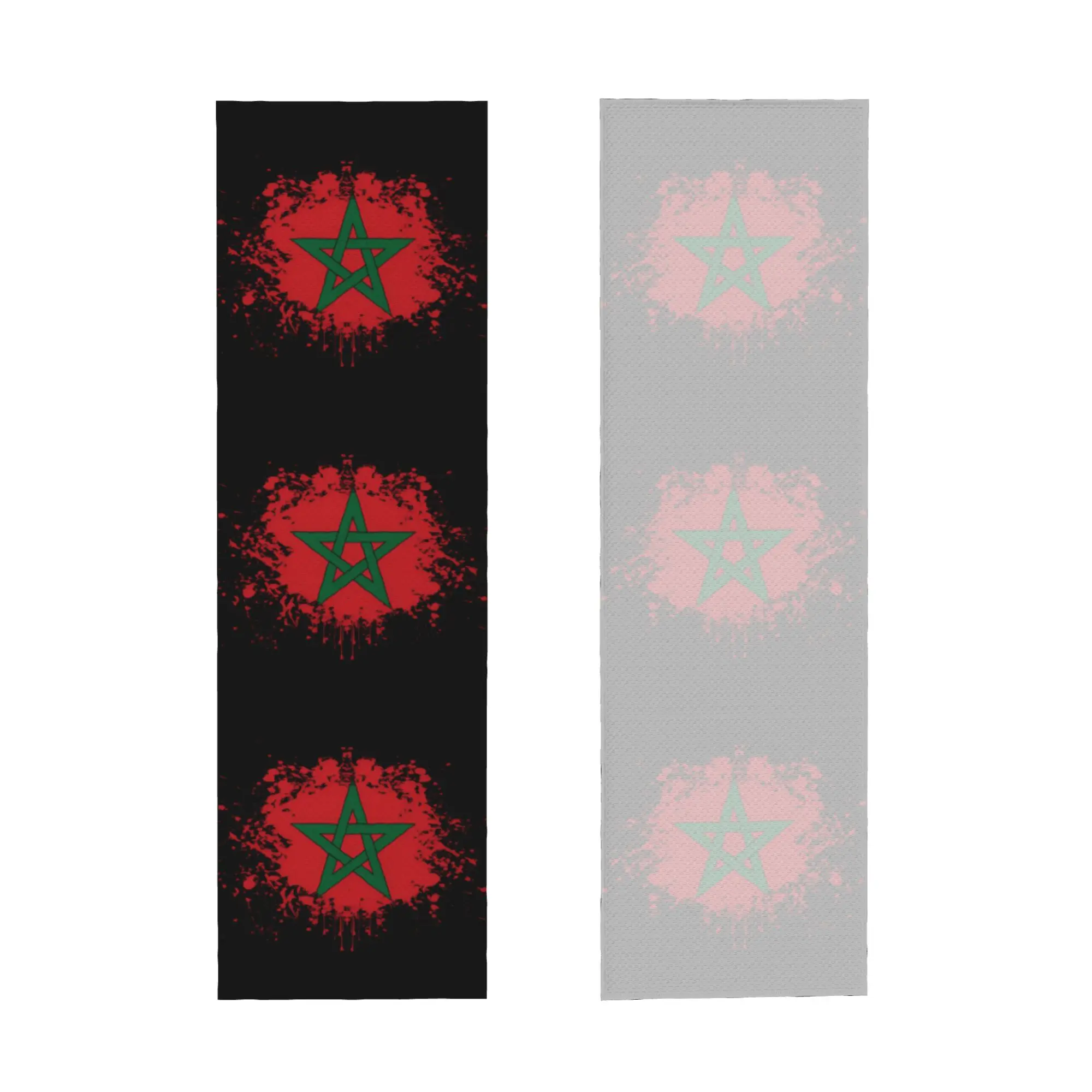 Marokko Morocco Flag Cold Exercise Towel Face Towel Quick Dry Moroccan Bath Breathable Cold Towel