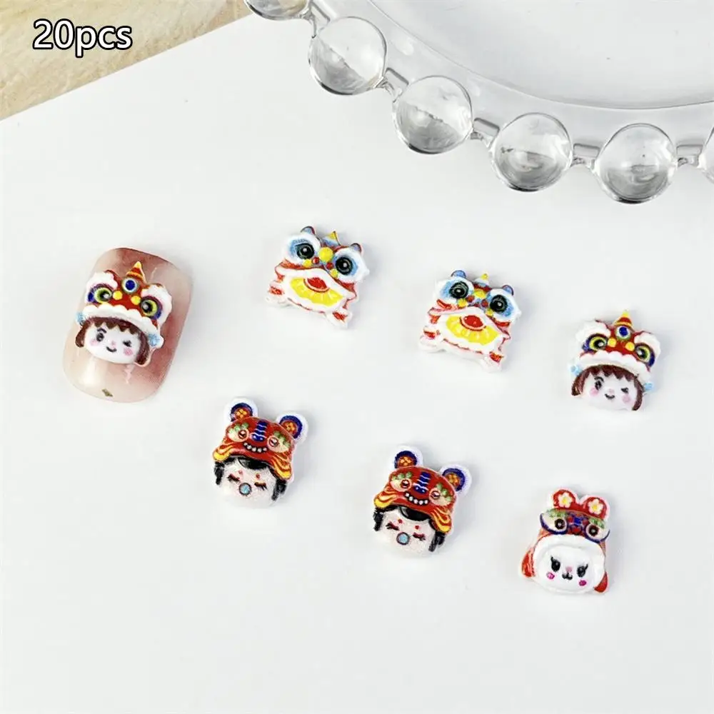 مانيكير عملي على الطراز الصيني لافتة للنظر ، إكسسوارات تزيين الأظافر الشهيرة ، فريدة وعصرية ، سنوات جديدة