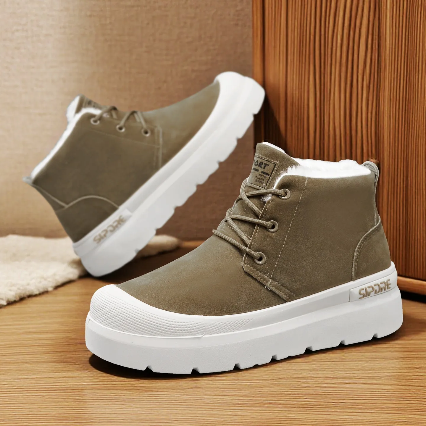 

Winter New Men's High-Top Snow Boots - Fleece Thickened Warm Cold-Resistant Outdoor Non-Slip Wear-Resistant Cotton Boots